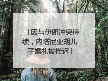 因与伊朗冲突持续，内塔尼亚胡儿子婚礼被推迟